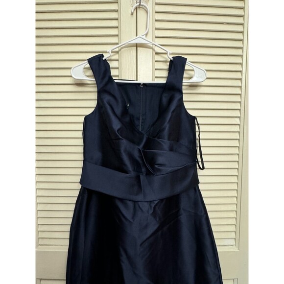 ALFRED SUNG D811S Midnight OFF THE SHOULDER Aline POCKETS Bridesmaid GOWN 10 - Picture 5 of 10